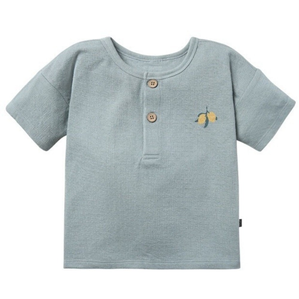 Modern Moments by Gerber Boy Organic Henley Tee 18 Months New with Tags Teal